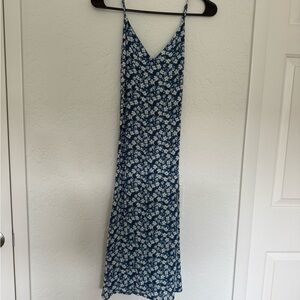 Reformation Navy and White Floral Dress